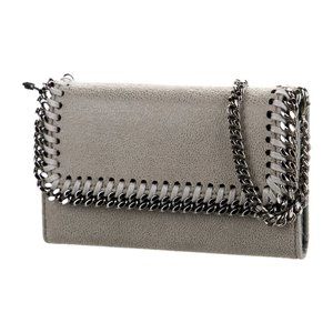 STELLA MCCARTNEY Suede  Continental Wallet on chain
